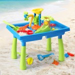 keezi kids sand and water table windmill shovel outdoor sandpit toys beach play keezi kids sand and water table windmill shovel outdoor sandpit toys beach play