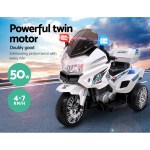 rigo kids electric ride on patrol police car bmw inspired s1k 6v battery white