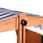 keezi kids sandpit wooden canopy sandbox with cover funnel outdoor toys 110cm