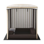 keezi kids sandpit wooden sandbox sand pit with canopy window water basin 120cm