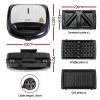 devanti 3 in 1 sandwich press waffle maker panini press grill 850w devanti 3 in 1 sandwich press waffle maker panini press grill 850w