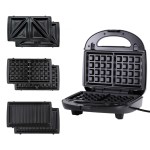 devanti 3 in 1 sandwich press waffle maker panini press grill 850w devanti 3 in 1 sandwich press waffle maker panini press grill 850w