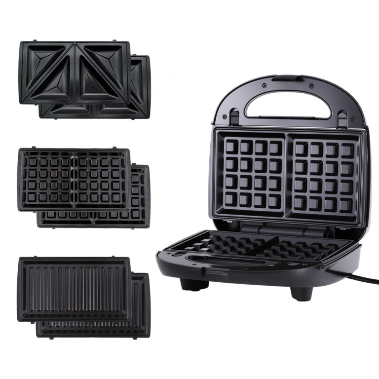 devanti 3 in 1 sandwich press waffle maker panini press grill 850w devanti 3 in 1 sandwich press waffle maker panini press grill 850w