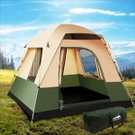 weisshorn family camping tent 4 person hiking beach tents green