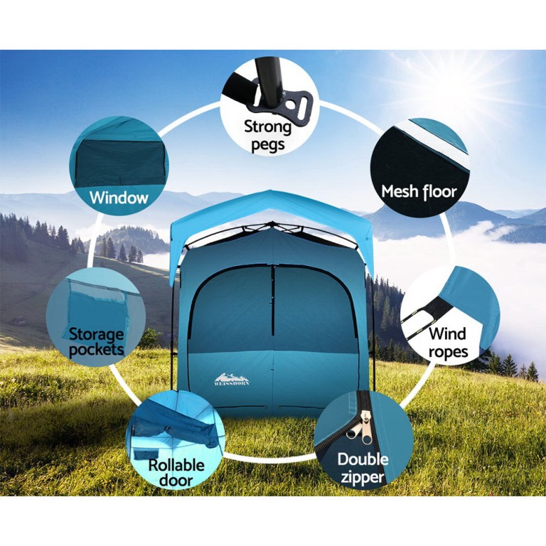 weisshorn double camping shower toilet tent outdoor fast set up change room weisshorn double camping shower toilet tent outdoor fast set up change room