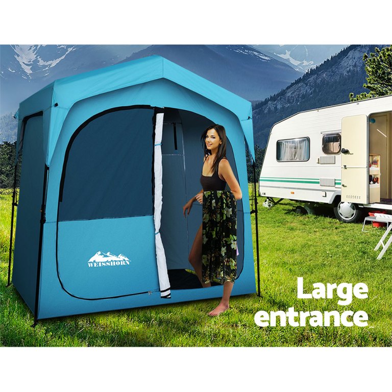 weisshorn double camping shower toilet tent outdoor fast set up change room weisshorn double camping shower toilet tent outdoor fast set up change room