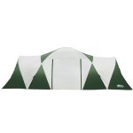 weisshorn family camping tent 12 person hiking beach tents (3 rooms) green