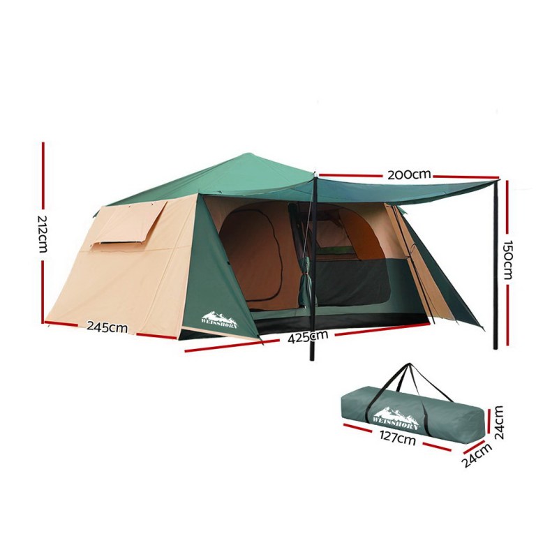 weisshorn instant up camping tent 8 person pop up tents family hiking dome camp