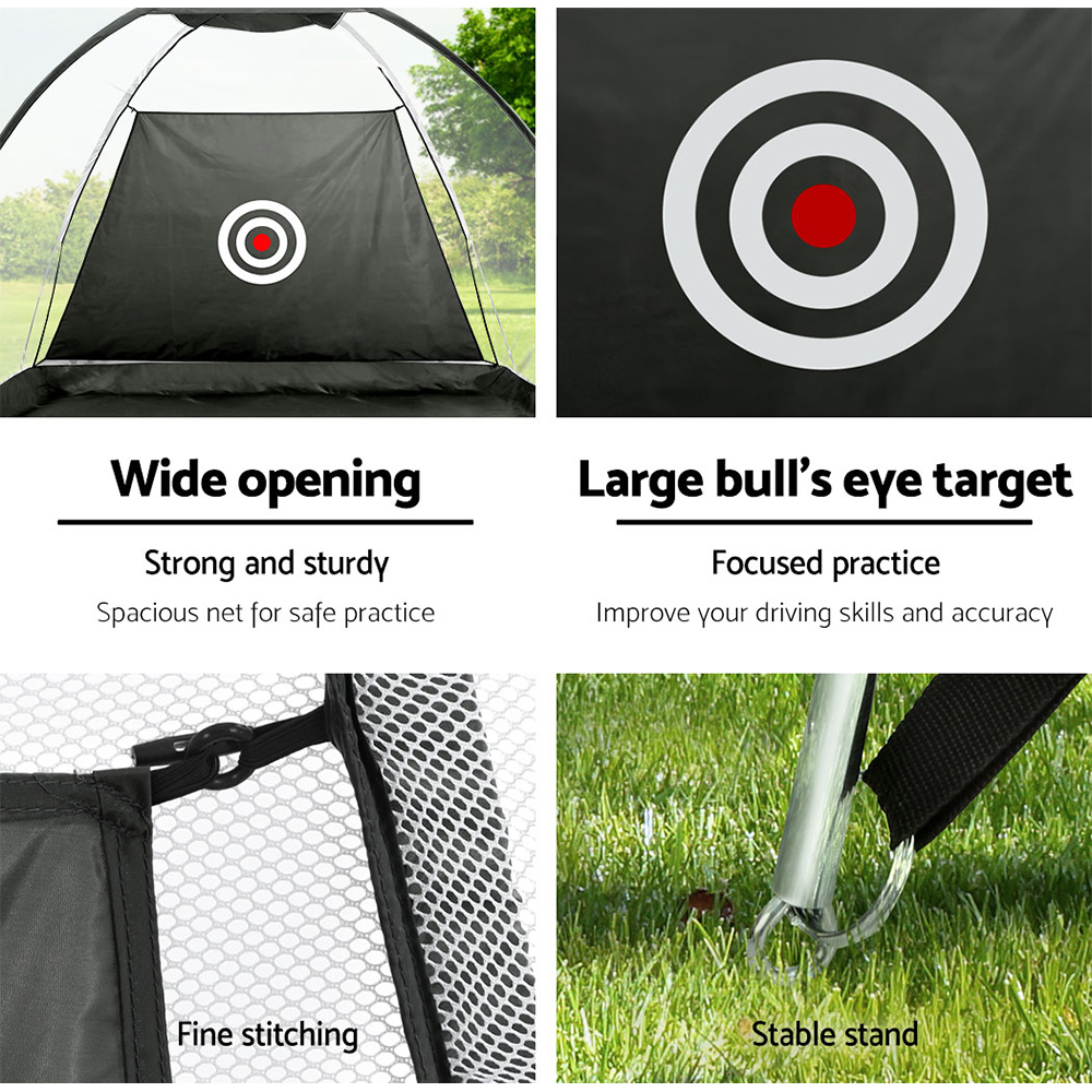 everfit 3m golf practice net portable training aid driving target tent black