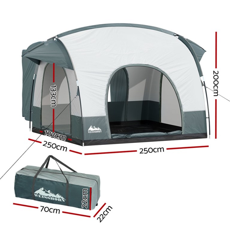 weisshorn camping tent suv car rear extension canopy outdoor portable family 4wd
