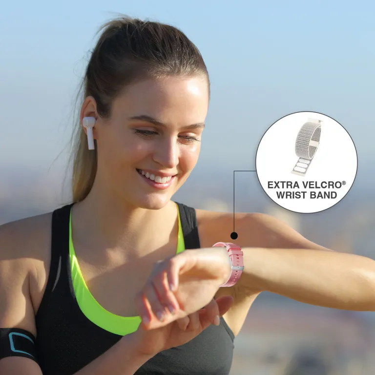 v fitness smart watch 2 inch touch screen pink