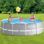 intex prism premium 12' metal frame pool outdoor above ground 366cm x 99cm 26716