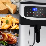kitchen couture 12 litre air fryer multifunctional lcd one touch display silver