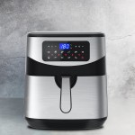 kitchen couture 12 litre air fryer multifunctional lcd one touch display silver