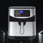 kitchen couture 12 litre air fryer multifunctional lcd one touch display silver