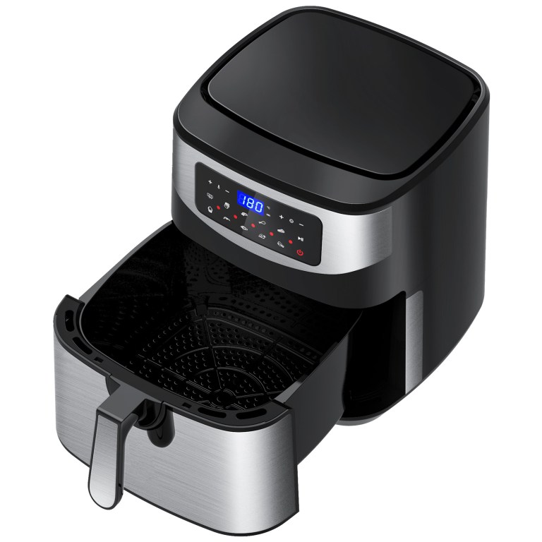 kitchen couture 12 litre air fryer multifunctional lcd one touch display silver