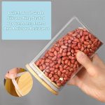 carla home 6 pack glass storage jars with bamboo lids for kitchen pantry, pasta, snacks, cookies, candy & more carla home 6 pack glass storage jars with bamboo lids for kitchen pantry, pasta, snacks, cookies, candy & more