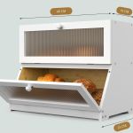 carla home double layer bamboo bread box for kitchen counter large capacity bread storage container with clear window, easy assembly, farmhouse style bread holder (white) carla home double layer bamboo bread box for kitchen counter large capacity bread storage container with clear window, easy assembly, farmhouse style bread holder (white)