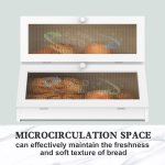 carla home double layer bamboo bread box for kitchen counter large capacity bread storage container with clear window, easy assembly, farmhouse style bread holder (white) carla home double layer bamboo bread box for kitchen counter large capacity bread storage container with clear window, easy assembly, farmhouse style bread holder (white)