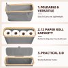 carla home 2 pack toilet paper storage basket holds up to 12 rolls with bamboo lid and handle for rv closet (grey) carla home 2 pack toilet paper storage basket holds up to 12 rolls with bamboo lid and handle for rv closet (grey)