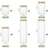 carla home 12 pack glass storage jars with bamboo lids for kitchen pantry, pasta, snacks, cookies, candy & more