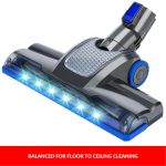 enigma v8 22.2v cordless stick vacuum cleaner blue + toolkit
