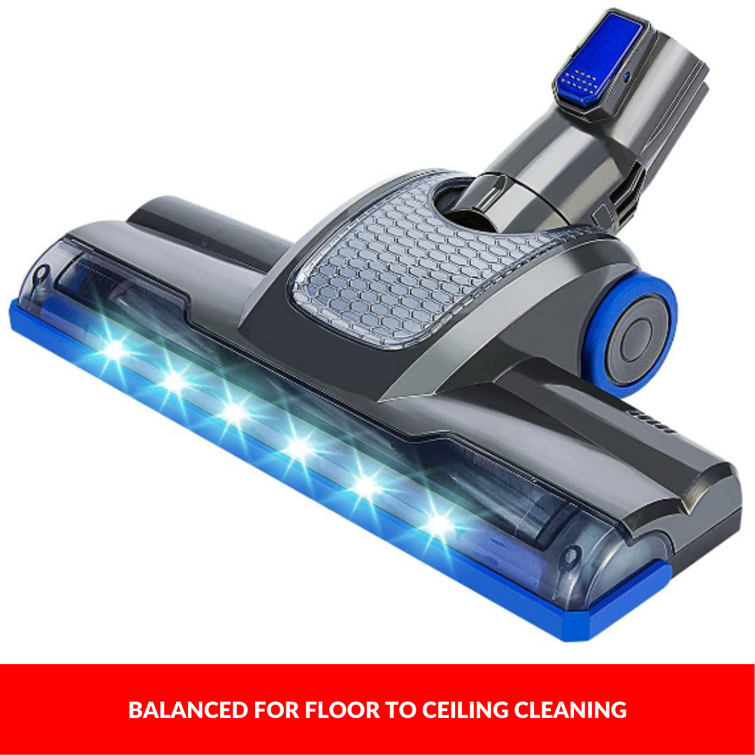 enigma v8 22.2v cordless stick vacuum cleaner blue + toolkit