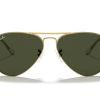 aviator classic sunglasses in gold and green aviator classic sunglasses in gold and green