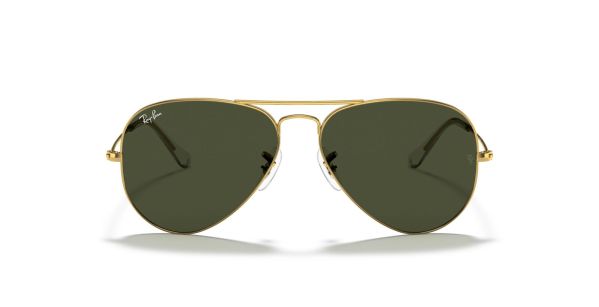 aviator classic sunglasses in gold and green