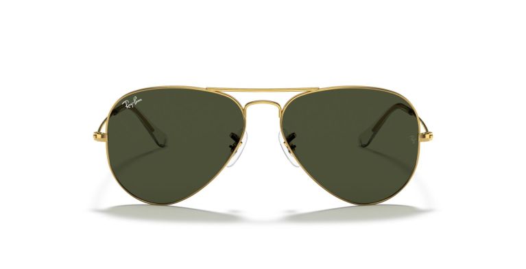 aviator classic sunglasses in gold and green aviator classic sunglasses in gold and green