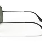 aviator large metal ii sunglasses in black and green