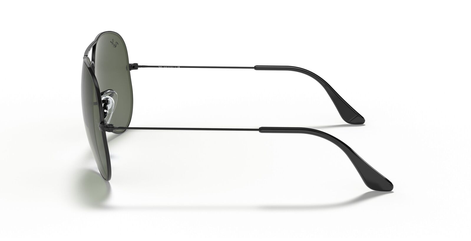 aviator large metal ii sunglasses in black and green