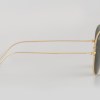 aviator large metal ii sunglasses in gold and green