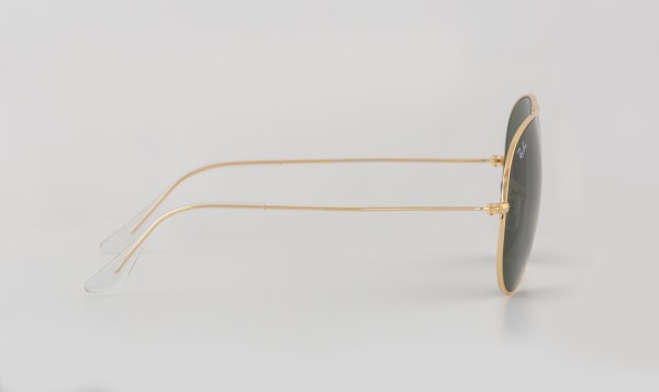 aviator large metal ii sunglasses in gold and green