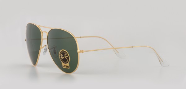 aviator large metal ii sunglasses in gold and green