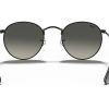 round flat grey gradient lenses sunglasses