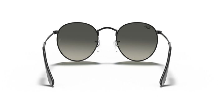 round flat grey gradient lenses sunglasses