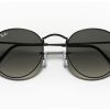 round flat grey gradient lenses sunglasses