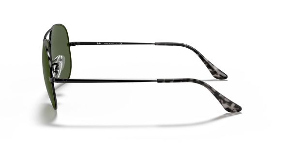 aviator metal ii in black and green sunglasses