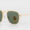 ray ban frank vintage frame square sunglasses (gold/green) ray ban frank vintage frame square sunglasses (gold/green)