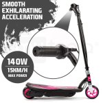 bullet zps kids electric scooter 140w children toy pink girls battery ride