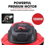 baumr ag 20l 1200w wet and dry vacuum cleaner, with blower, for car, workshop, carpet