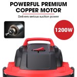 baumr ag 30l 1200w wet and dry vacuum cleaner, with blower, for car, workshop, carpet