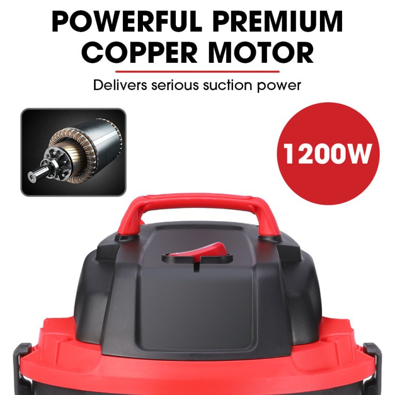 baumr ag 30l 1200w wet and dry vacuum cleaner, with blower, for car, workshop, carpet
