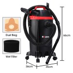 baumr ag 30l 1200w wet and dry vacuum cleaner, with blower, for car, workshop, carpet