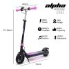 alpha edge electric scooter, kids aged 6 12, adjustable height, 3 speed modes, bluetooth, led, pink alpha edge electric scooter, kids aged 6 12, adjustable height, 3 speed modes, bluetooth, led, pink