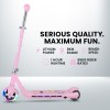 rovo kids whizkid electric scooter, ages 5 11, adjustable height, lithium battery, brushless motor, pink rovo kids whizkid electric scooter, ages 5 11, adjustable height, lithium battery, brushless motor, pink