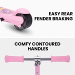 rovo kids whizkid electric scooter, ages 5 11, adjustable height, lithium battery, brushless motor, pink