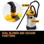 unimac 30l wet and dry vacuum cleaner blower bagless 2000w drywall vac