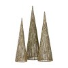christabelle 3pc christmas tree indoor outdoor display decoration led lights front yard lawn statue ornament